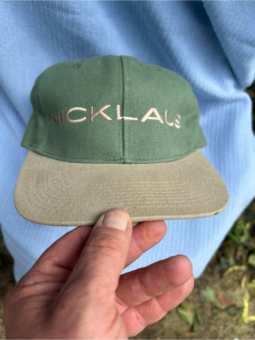 Nicklaus Two-Tone Green and Tan Baseball Cap